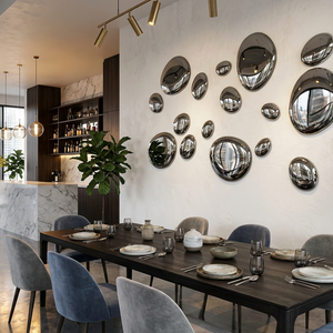3D Drops Wall Decor Composition Silver