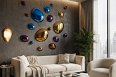 3D Drops Wall Decor Composition Colorful