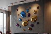 3D Drops Wall Decor Composition Colorful
