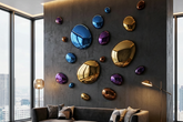 3D Drops Wall Decor Composition Colorful
